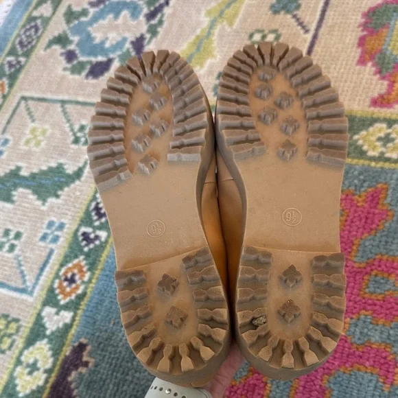 Tan Loafers with Gold Buckle - Picture 4 of 4